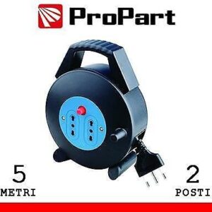 PROLUNGA AVVOLGICAVO 2PR. BIV. M10/196A CAVO MT.5 3X1.5 SPINA 16A
