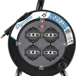 PROLUNGA AVVOLGICAVO BABY BRICO 4 PR. POLIVALENTI CAVO 3X1.5 MT.15 49217