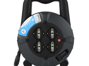 ELECTRALINE 3PMARK AVVOLGICAVO ML. 5 3X1, 5 4 BIPASSO/SCHUKO + PROTEZIONE 49025 spina 16A 2P+T 4 prese schuko bipasso 2P+T Sezione cavo 3x1, 5 mm2 Lunghezza cavo 5 MT Protezione termica 49025