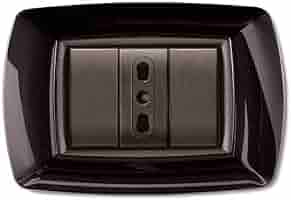 ELETTROCANALI PLACCA LIFE NERA 3 MODULI ECL2983N