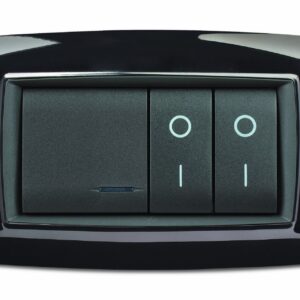 ELETTROCANALI PLACCA LIFE NERA 4 MODULI ECL2984N