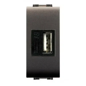 ELETTROCANALI PRESA ALIMENTATORE DA INCASSO USB 5VDC 2.1A LIFE NERA ECL4081