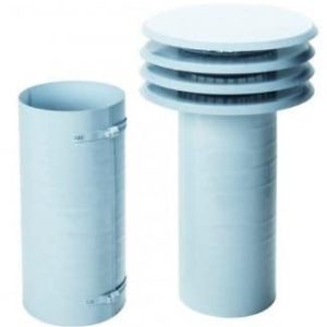 ESALATORE FUMI 100/110 TONDO NEW GALVANIZZATO SATINATO F10172