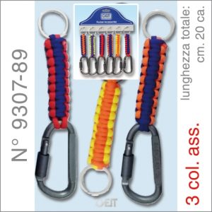 GEIT PORTACHIAVI CORD BAND HOOK CORDINO INTRECCIATO SU CARTELLA PZ.6