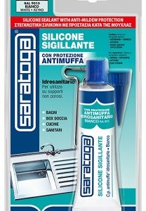 SARATOGA SILICONE BIANCO BLISTER TUBETTO 60ML.