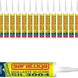 SARATOGA CARTUCCIA SILICONE BIANCO ANTIMUFFA SIL 3004