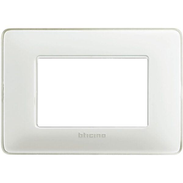 TICINO MATIX PLACCA 3 POSTI BIANCO GHIACCIO