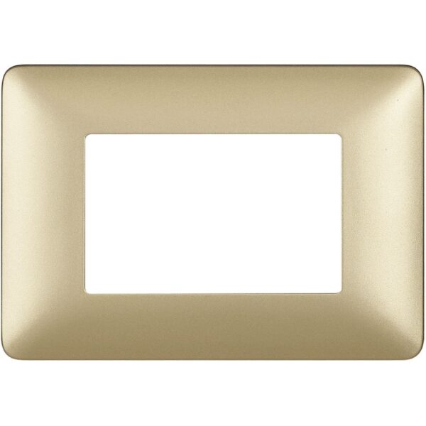 TICINO MATIX PLACCA 3 POSTI GOLD