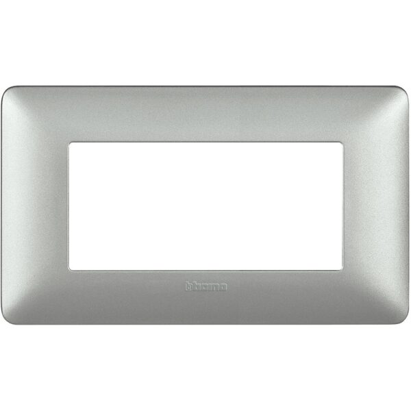 TICINO MATIX PLACCA 4 POSTI SILVER