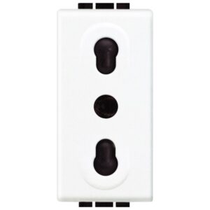 TICINO LIGHT PRESA 2P+T 10/16A 250VAC BIANCA