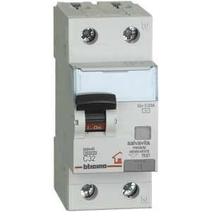 TICINO MAGNETOTERMICO DIFFERENZIALE AC 1P+N 30MA 32A