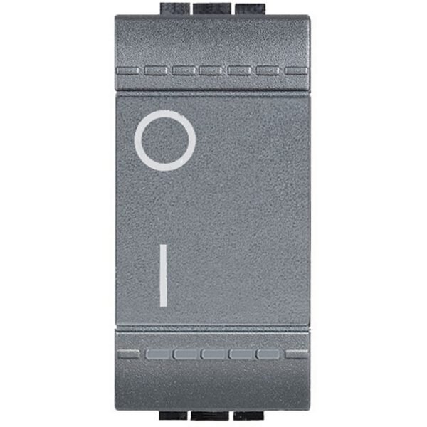 TICINO LIVING INTERNATIONAL INTERRUTTORE BIPOLARE 0-1 16A ANTRACITE