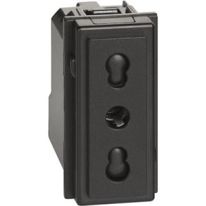 TICINO LIVING NOW - PRESA 2P+T 10/16A 250VAC BIPASSO NERA KG4180