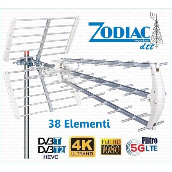 ZODIAC ANTENNA DIGITALE TERRESTRE UHF 5G READY ZTL-380-5G