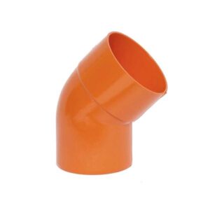 PVC CURVA D.100 ARANCIO A 45° D18124
