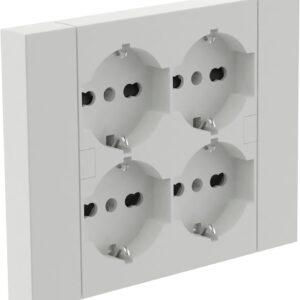 MULTIPRESA DA INCASSO QUADRA, CON 4 PRESE P40 BIANCA