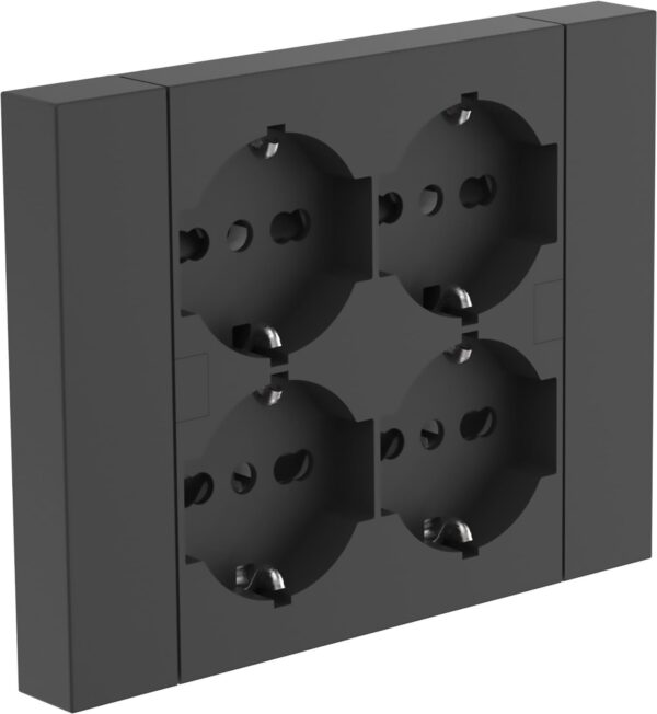 MULTIPRESA DA INCASSO QUADRA, CON 4 PRESE P40 NERA