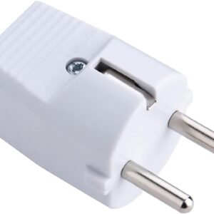 Electraline 55021-Spina schuko con Contatto di Protezione 16A Max. 250 V – Bianco