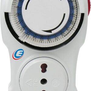 Electraline 58103 Programmatore Timer Giornaliero, 16 A, Blu/Bianco