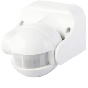 Electraline 58412 Sensore di Presenza di Movimento, Interruttore Crepuscolare e Timer IP44, Bianco 58412