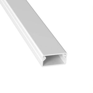 Electraline 60770 Canalina Passacavo singola 2 mt Misura 20x10 mm Bianco