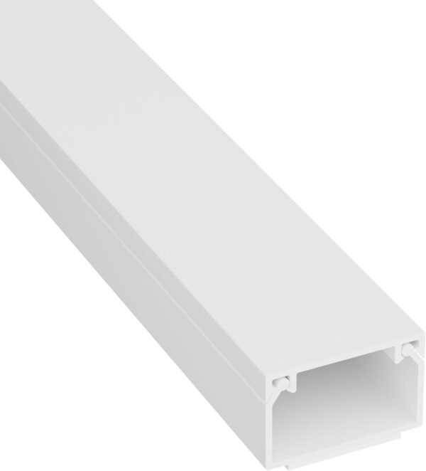 Electraline 60771 Canalina Passacavo singola 2 mt Misura 25x17 mm Bianco