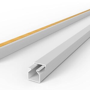 Electraline 60801 Canalina Passacavo Autoadesiva 2 mt Misura 10x10 mm Bianco
