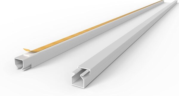 Electraline 60801 Canalina Passacavo Autoadesiva 2 mt Misura 10x10 mm Bianco