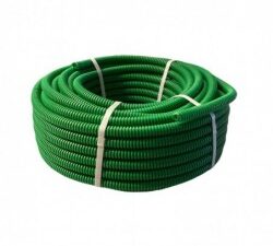 TUBO CORRUGATO CON TIRAFILO D.25 VERDE MT.25 80838