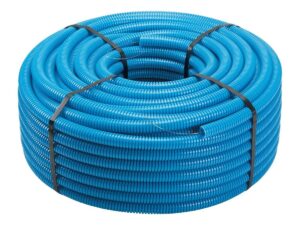 TUBO CORRUGATO C/TIRAFILO D.25 BLU MT.25 60839