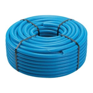 TUBO CORRUGATO C/TIRAFILO D.25 BLU MT.25 60839