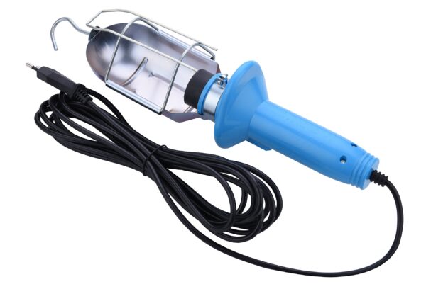 LAMPADA PORTATILE DA LAVORO C/GABBIA CAVO 2X0.75 MT.10