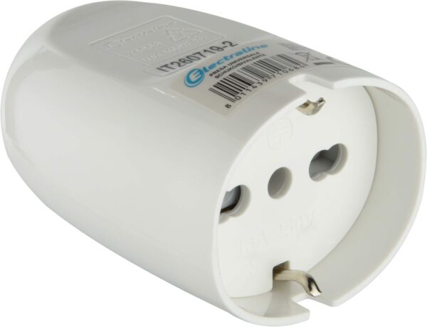 Electraline 71068 Presa Universale Schuko/Bivalente