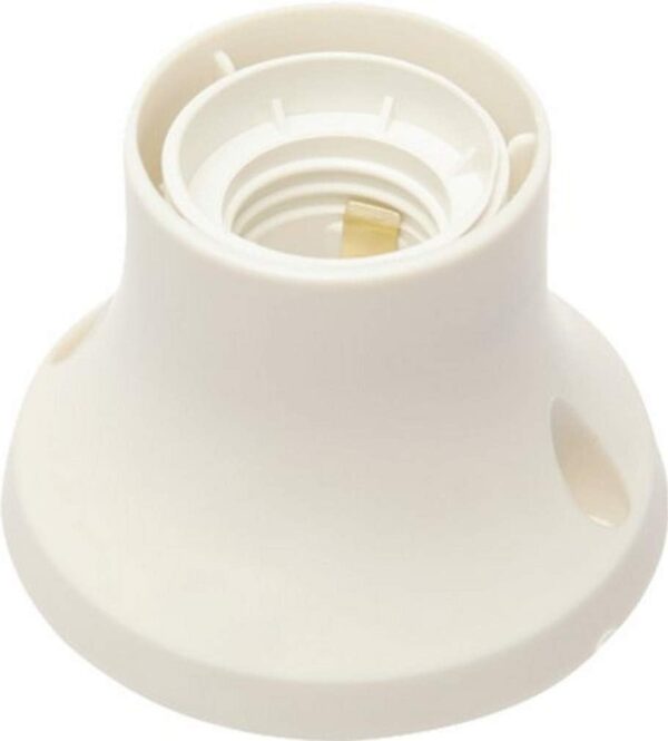 ELECTRALINE PORTALAMPADA TERMOPL. A MURO E27 BASE DIRITTA BIANCO 71136