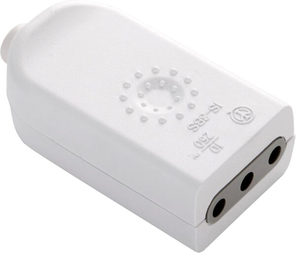 Electraline 71904 Presa Volante 10 A 230V Bianco Opaco