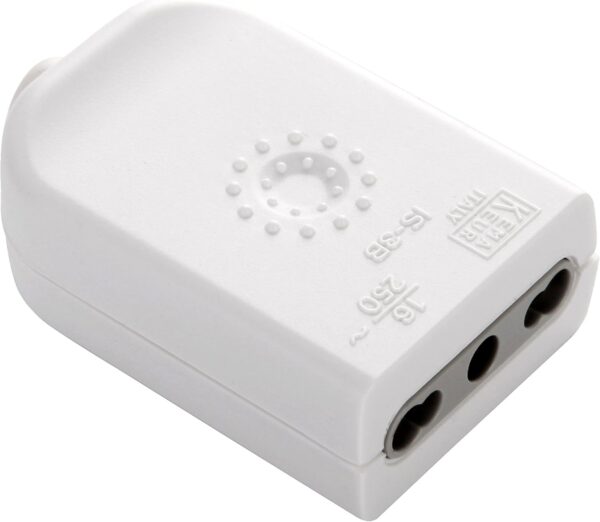 Electraline 71906 Presa Volante, 16 A 230V, Bianco Opaco