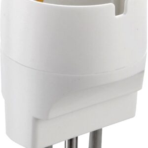 Electraline 71916 Adattatore Presa Tedesca Schuko Spina Italiana piccola 10A Bianco
