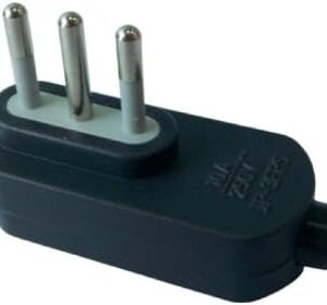 Electraline 71910 Spina Piatta, 10 A 230V, Grigio Opaco
