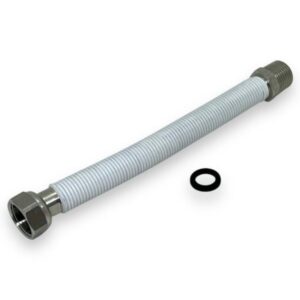 FLEX INOX ACQUA MF 1/2 200-400 RIVESTITO GUAINA BIANCA X10102