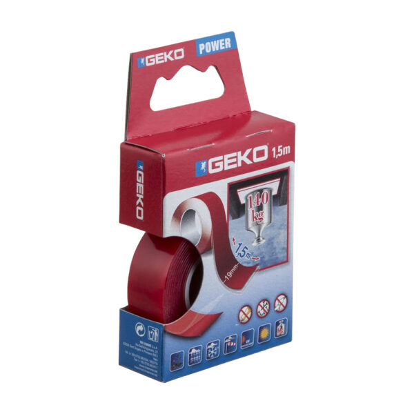 NASTRO BIADESIVO POWER TRASP. MM.19X1.5 MT.EXTRA FORTE IN BOX CHIUSO 8200100001