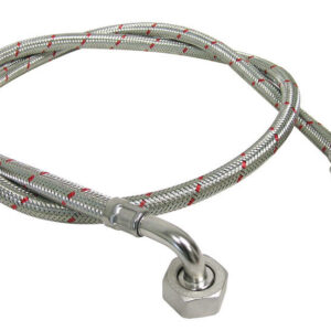 TUBO CARICO PER LAVATRICE E LAVASTOVIGLIE INOX DN 13 CM.150 FF 3/4 C/CURVA A32202