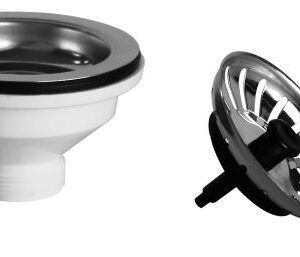 PILETTA PER LAVELLO CUCINA 3"1/2 SENZA TROPPO PIENO CON TAPPO SCATTINO X VTR S10128