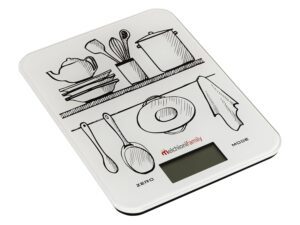 MELCHIONI BILANCIA PESA ALIMENTI PIATTO IN VETRO GLASS 1GR-10KG 118210026