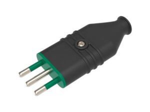 SPINA ANTISCHIACCIAMENTO 10A 2P+T IN PVC NERA 800030