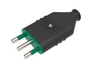 SPINA ANTISCHIACCIAMENTO 16A 2P+T IN PVC NERA 800031